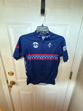 Panache CTS TrainRight Cycling Jersey Men's Size M Blue Short Sleeve
